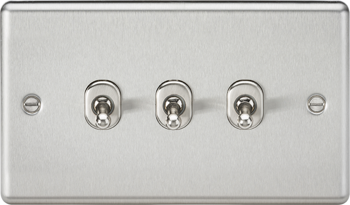 Knightsbridge 10AX Toggle Wall Light Switch Rounded Edge