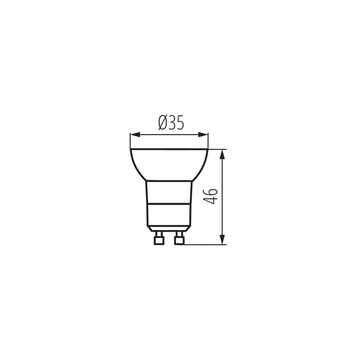 Kanlux REMI 2W Mini MR11 GU10 35mm LED Bright Halogen Small Light Bulb