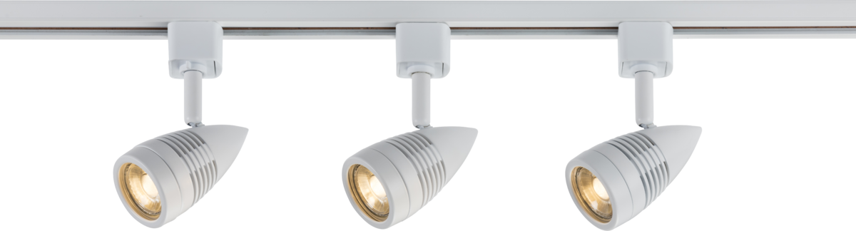 Knightsbridge 1 Meter 3 Spotlight GU10 Adjustable Track Light Kit Single Circuit Modern track lighting