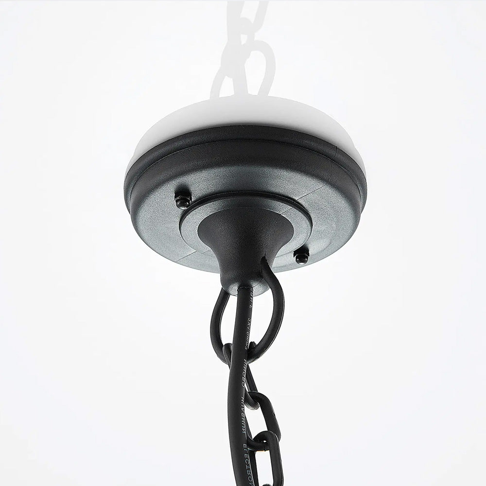CED Ceiling Light Lantern Black IP44 Outdoor Patio Garden Hanging Chain Lamp Pendant