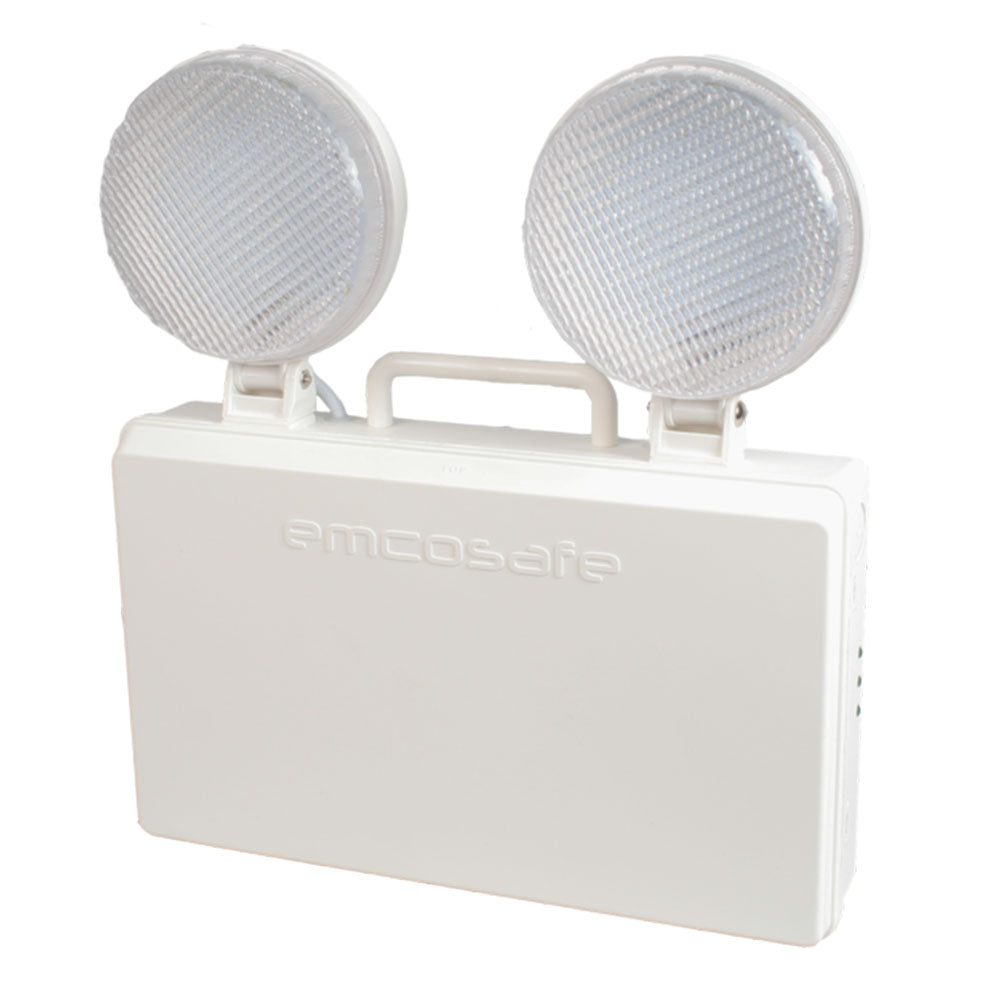 EMCO LED 3W Twinspot Emergency 3 HRs Non-Maintained Bulkhead 6000K Floodlight