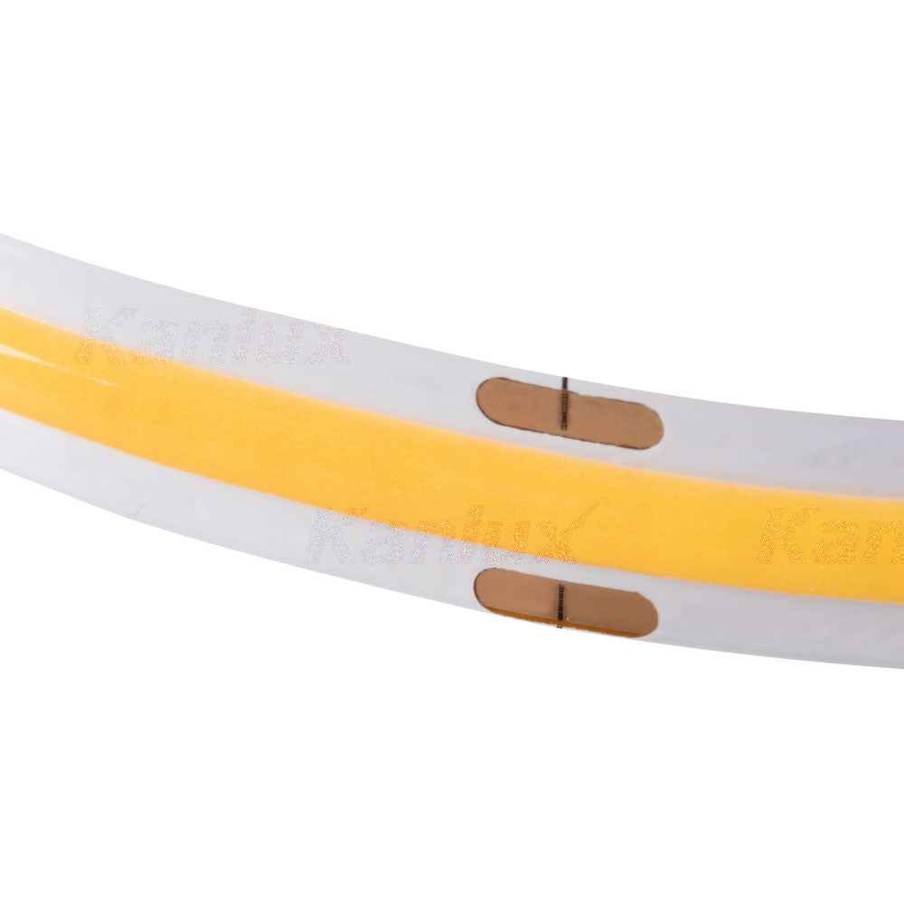 Kanlux Dotless 12V 8w/m 5meter IP00 8mm 40w White LED COB Striptape - IP00 Indoor - Choice of Warm WW Neutral NW White