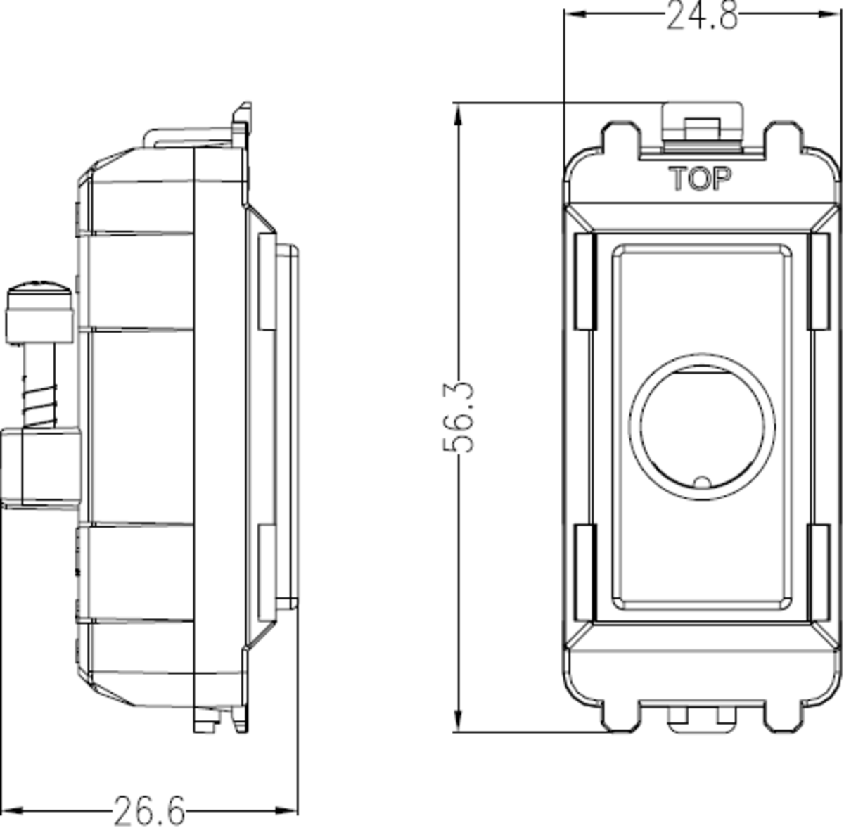 Knightsbridge Flex Outlet Module (up to 10mm)