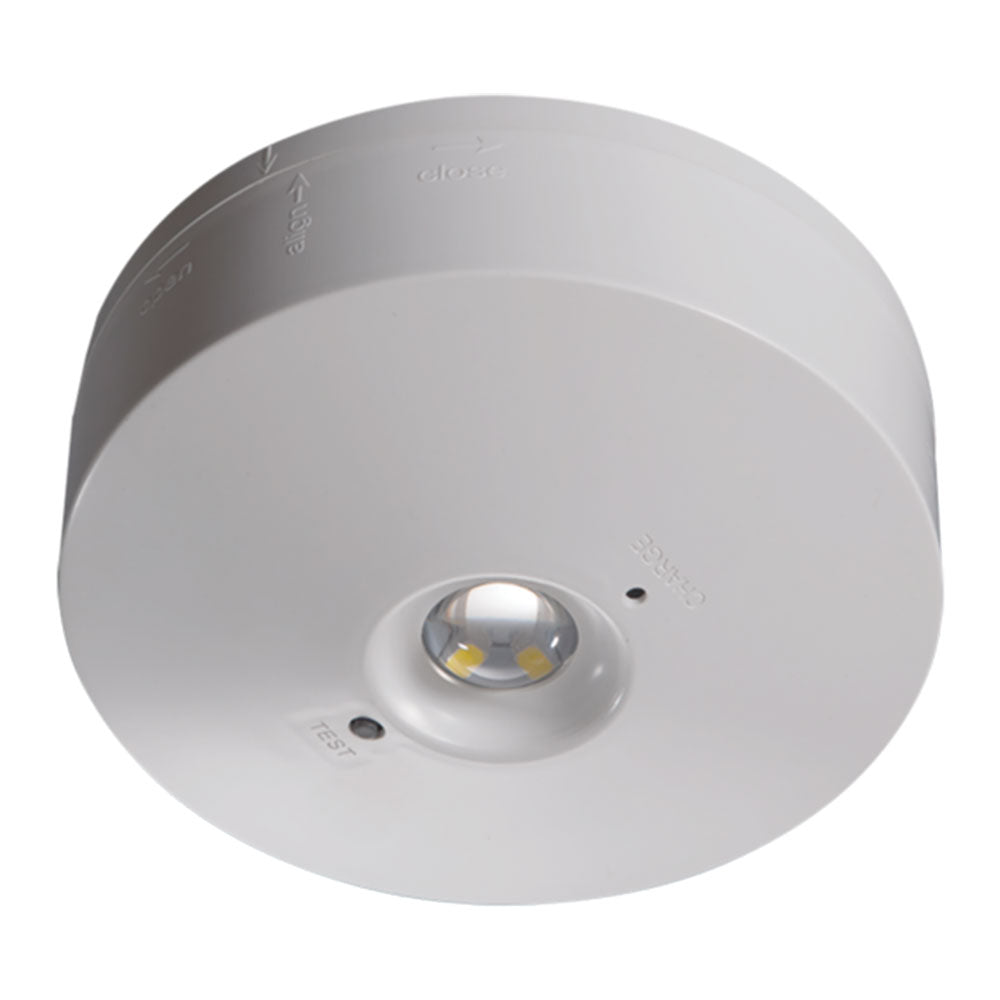 Emco LED Emergency Surface Ceiling Mounted Round Bulkhead 3hr 100lm Light Lamp