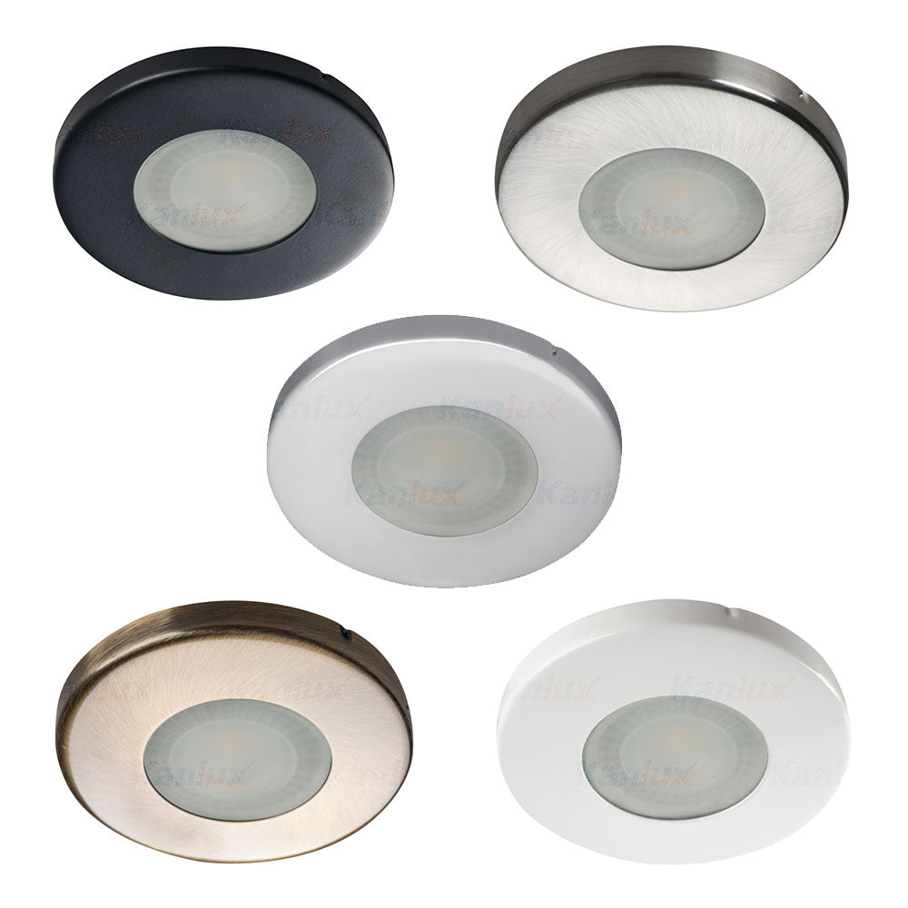 Kanlux MARIN IP44 GU10 Ceiling Recessed Round Mounted Spotlight Downlight Bathroom Kitchen