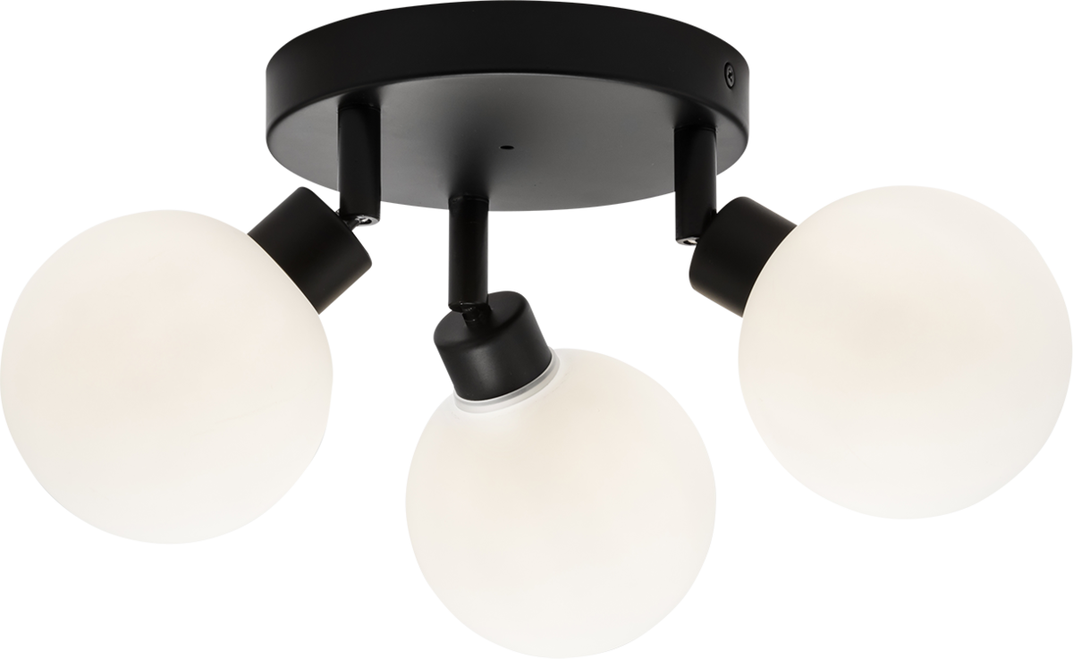 Knightsbridge 230V IP44 G9 Triple Spotlight with Round Frosted Glass Commercial & Residential spotlight