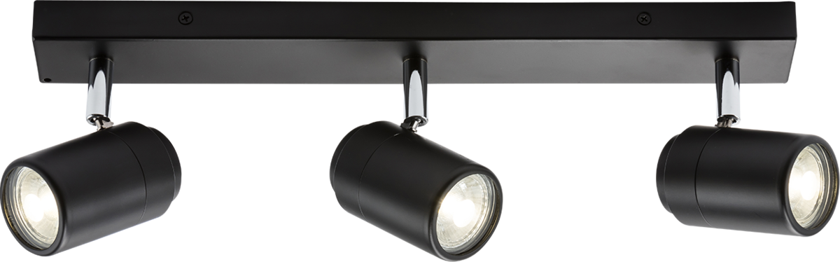 Knightsbridge 230V IP44 GU10 Triple Ceiling Spotlight Fitting Adjustable Modern energy efficient light