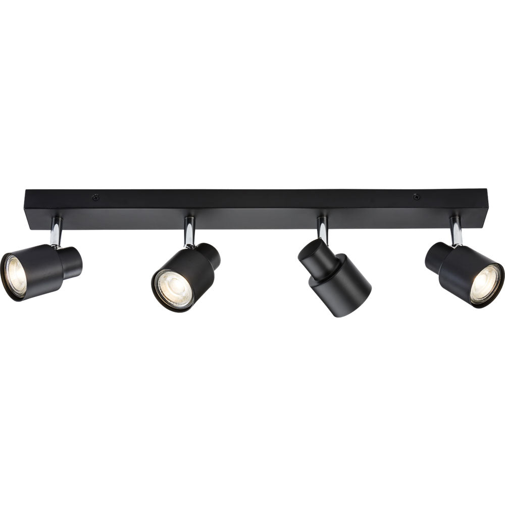 Knightsbridge 230V GU10 Quad Bar Spotlight Wall Ceiling Light Fitting
