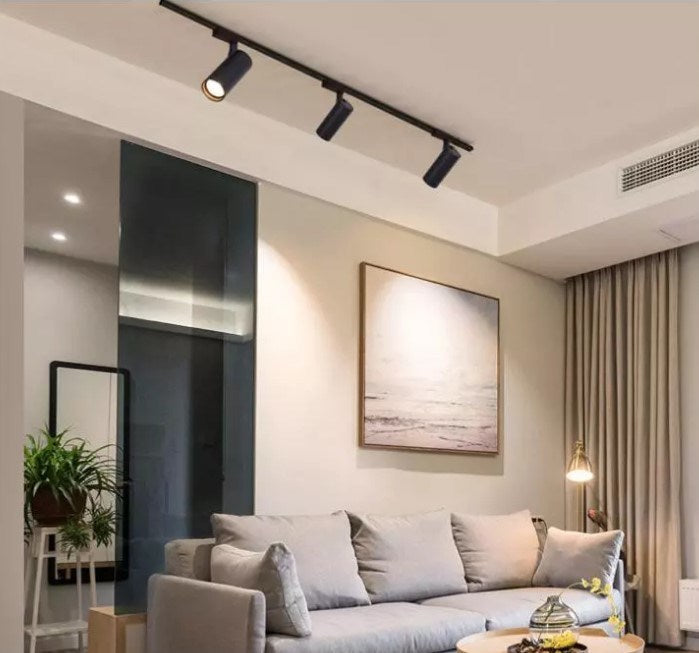 1M - 5M Meter GU10 5W LED Adjustable Tilt Single Circuit Mains 240V Track Light