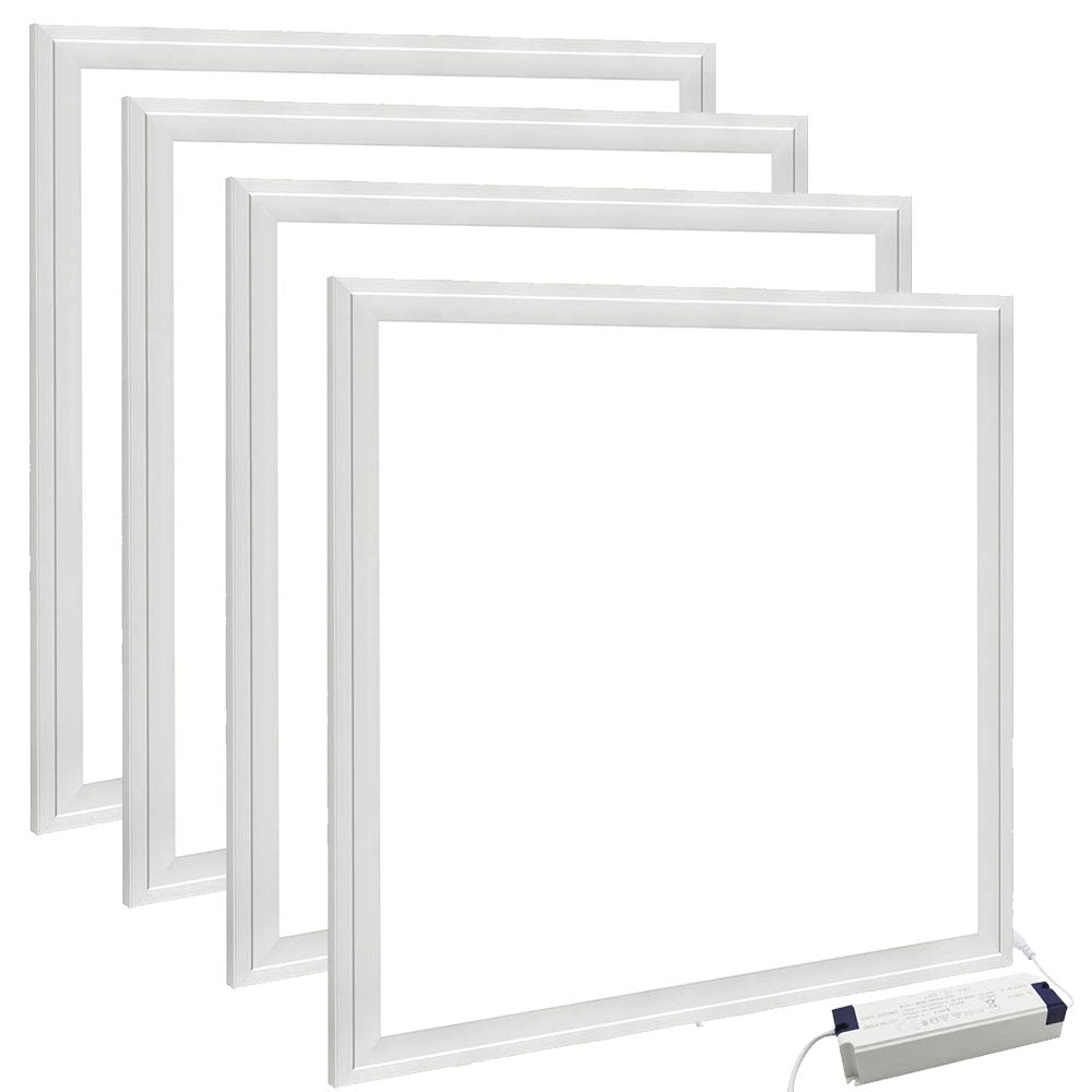 600x600 LED Ceiling Panel 48W Recessed Light with White Frame