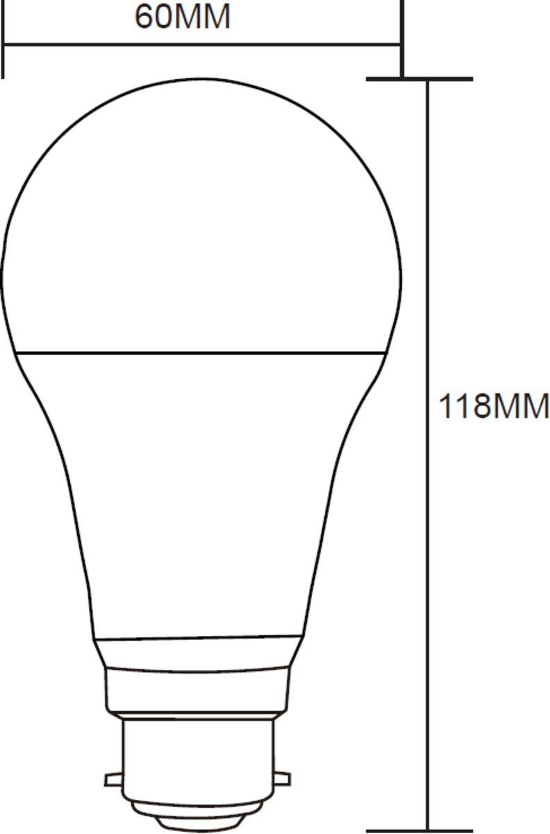 Knightsbridge Smart 9W LED RGB and CCT GLS Lamp - 60mm