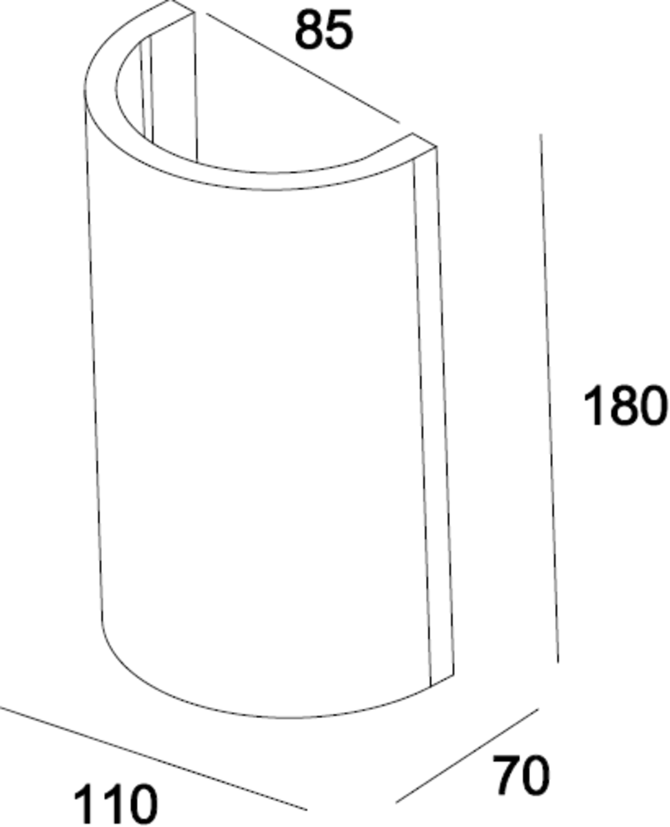 Knightsbridge 230V G9 40W Up and Down Plaster Paintable Wall Light