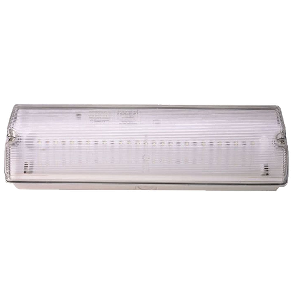 Hi-Spec 5W IP65 LED Emergency Fire Exit Bulkhead Light Maintained or Non 3HR NM3