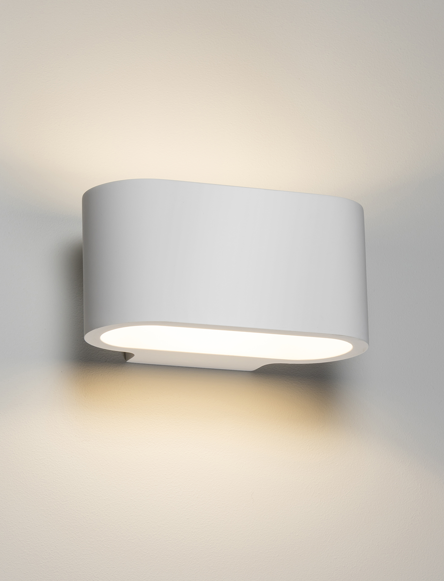 Knightsbridge 230V G9 40W Up and Down Plaster Paintable Wall Light