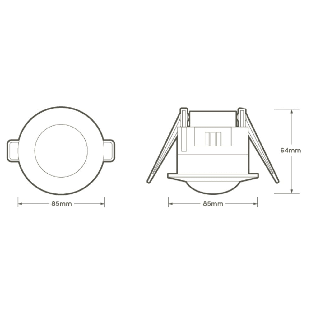 Hispec Recessed Adjustable PIR Ceiling Occupancy Motion Sensor 360° Detector Light Switch