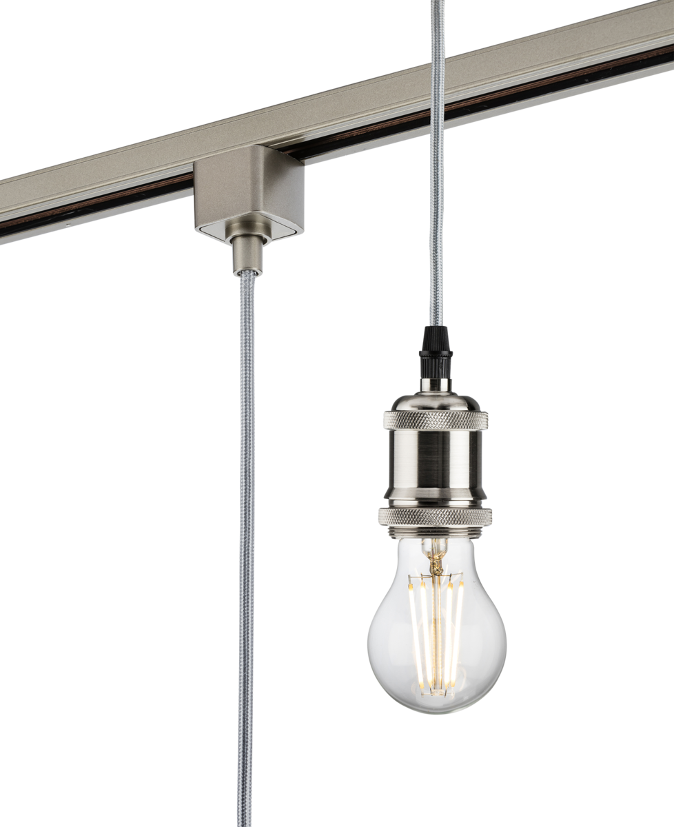 Knightsbridge 230V 1.8M E27 Vintage Track Pendant