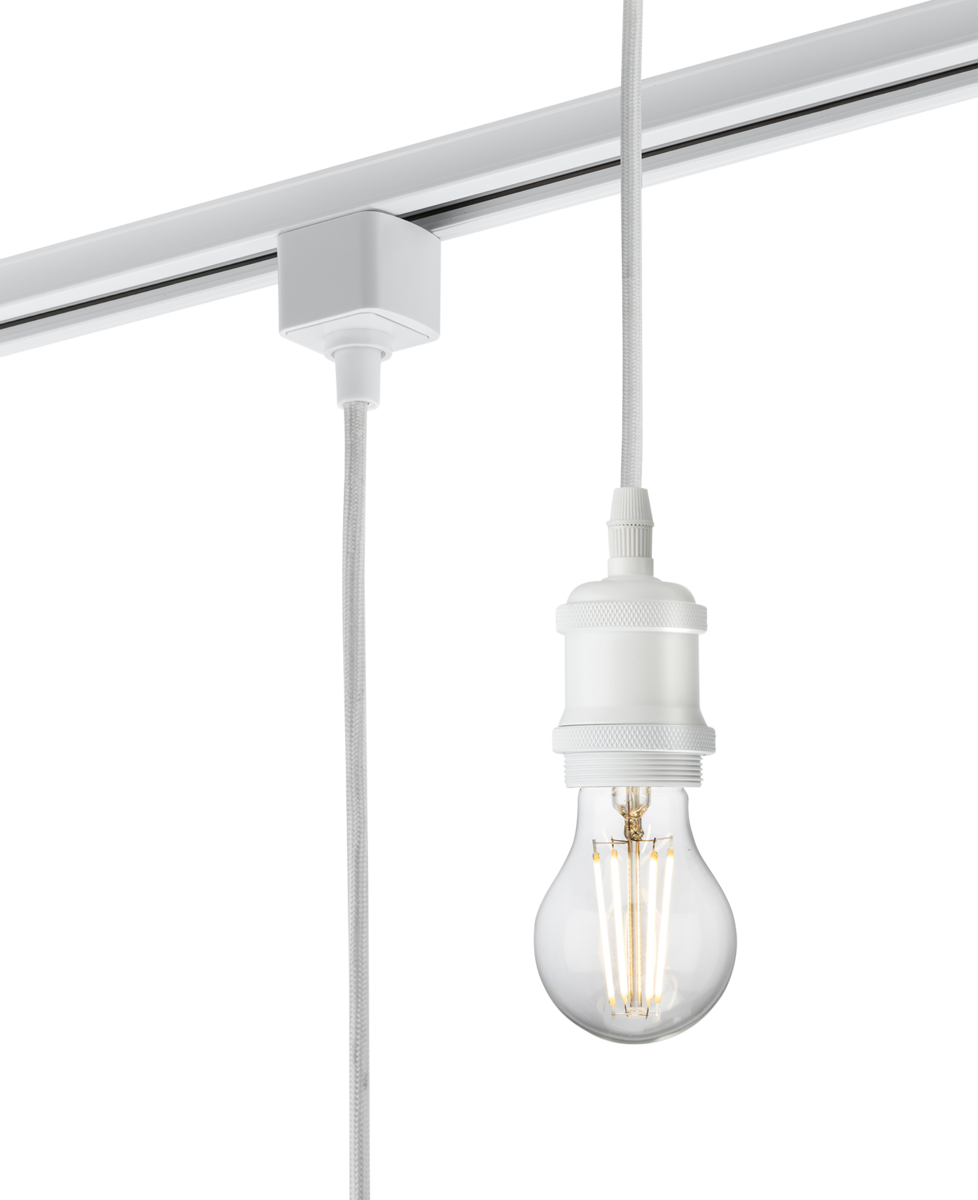 Knightsbridge 230V 1.8M E27 Vintage Track Pendant