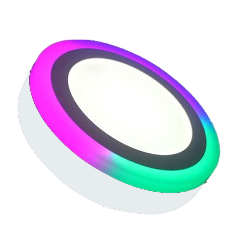 18W + 6W Multi Colour LED Panel Surface Ceiling Cool White RGB Edge Halo Light