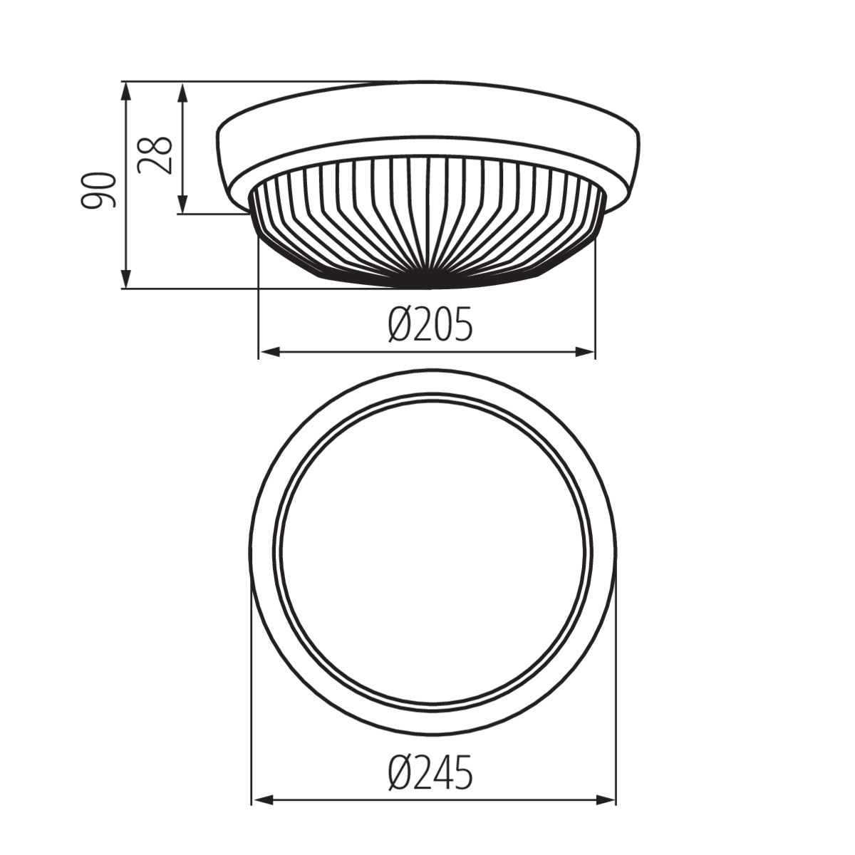 Kanlux SANGA E27 Bathroom Kitchen Wall Ceiling Mounted Down Spot Lamp Light IP44