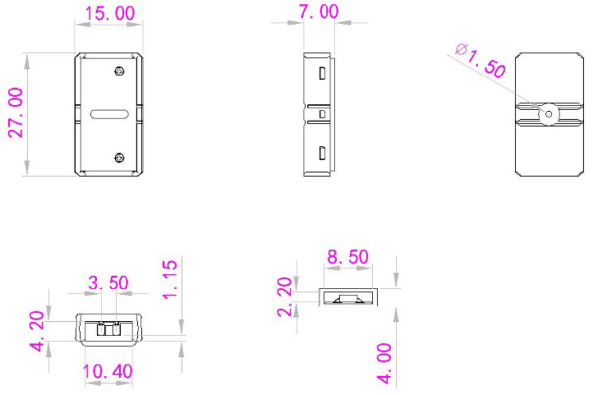 Knightsbridge 12V / 24V IP65 LED Flex Strip to Strip Connector - Single Colour