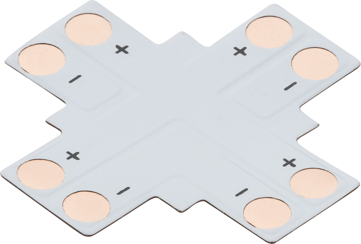 Knightsbridge 12V / 24V LED flex 4-way X-connector - Single Colour