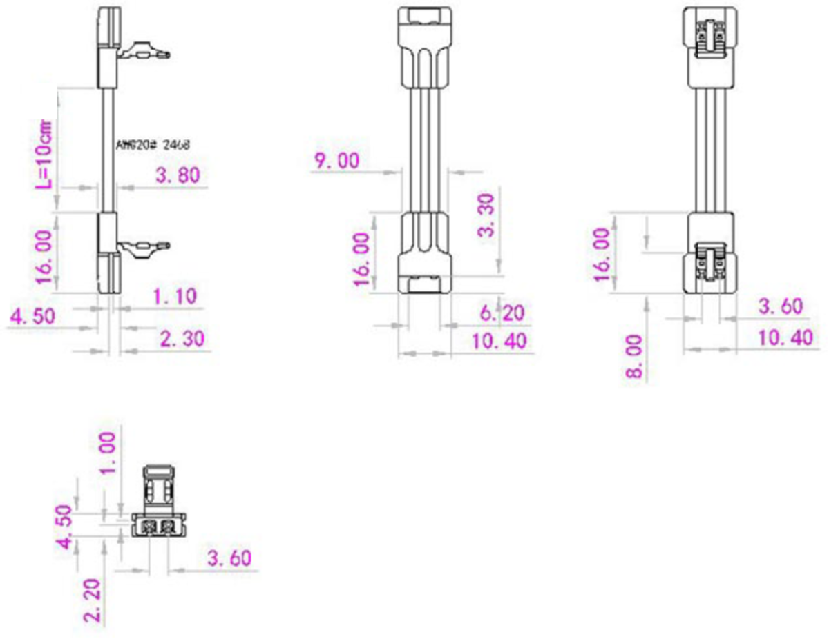 Knightsbridge 12V / 24V LED Flex Strip to Strip 150mm Connector - Single Colour