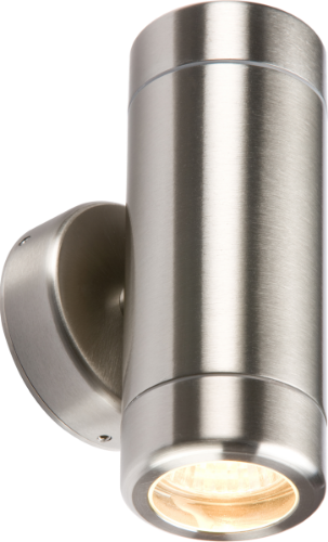 Knightsbridge 230V IP65 Stainless Steel GU10 outdoor Wall Light