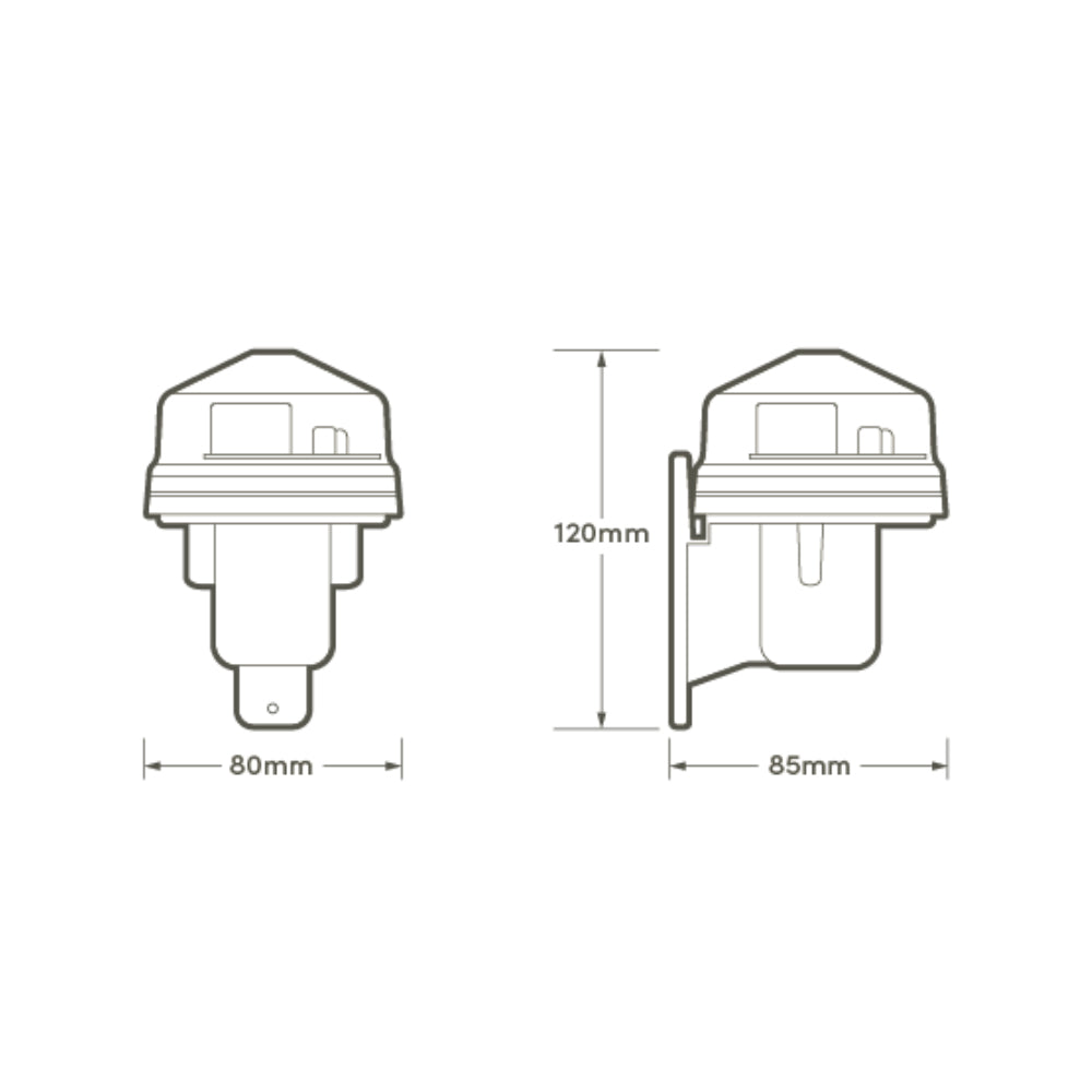 Hispec Wall Mounted Photocell Sensor Kit Dusk Dawn Light Switch IP65 Outdoor