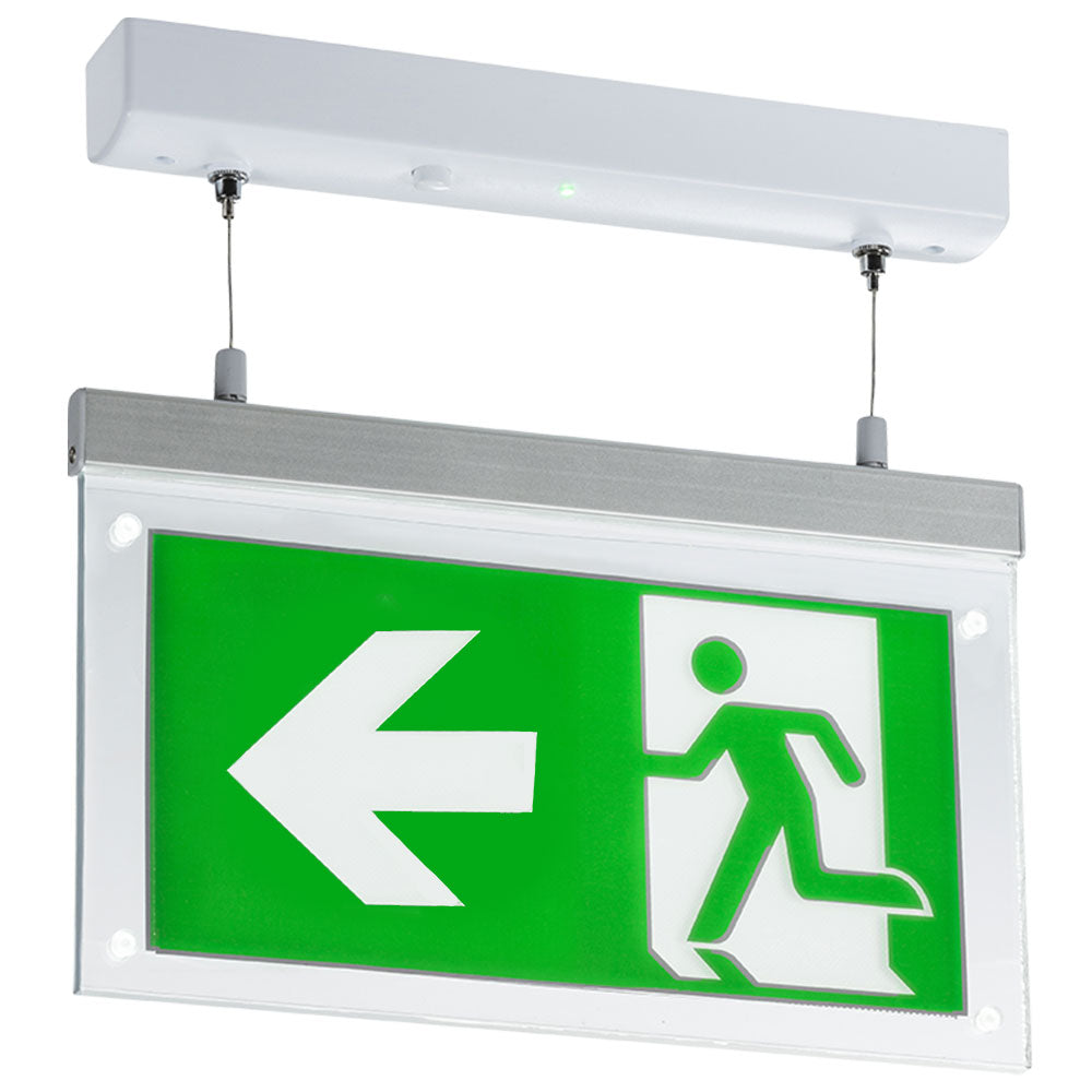 Knightsbridge 230V 2W LED Suspended Double Sided Emergency Exit Sign