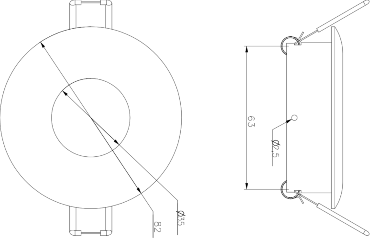 Knightsbridge Odina Decorative Ceiling Downlight Energy Efficient Ceiling Light