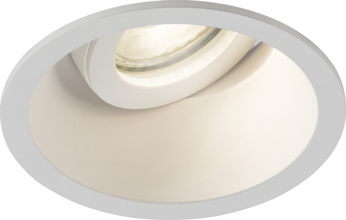 Knightsbridge Dipa Single Fixed Round Anti Glare GU10 Spot Down Light Fitting