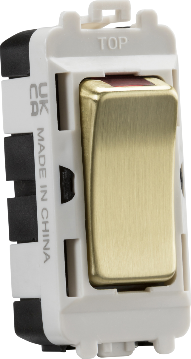 Knightsbridge 20AX Double Pole Grid Module With LED Indicator