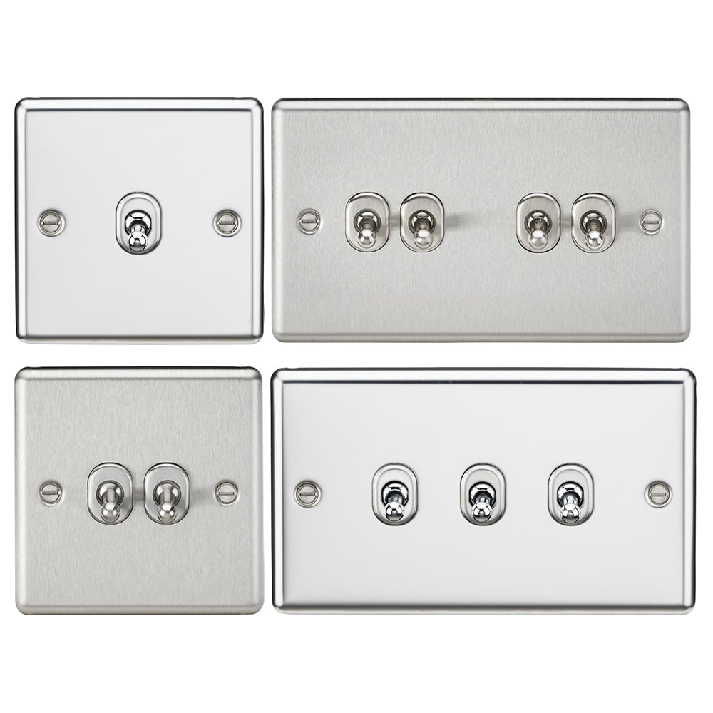 Knightsbridge 10AX Toggle Wall Light Switch Rounded Edge