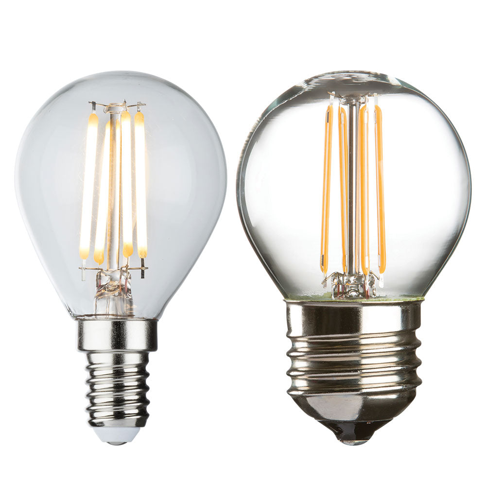 Knightsbridge 230V 4W LED Clear Golf Ball Filament Lamp 2700K Dimmable