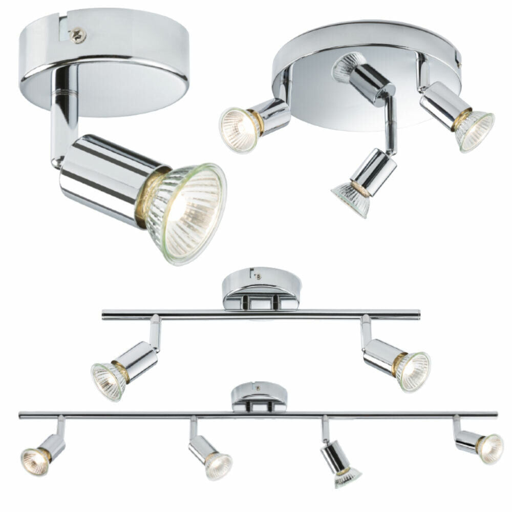 Knightsbridge Decorative 230V GU10  Adjustable Modern Energy Efficient Spotlight - Chrome