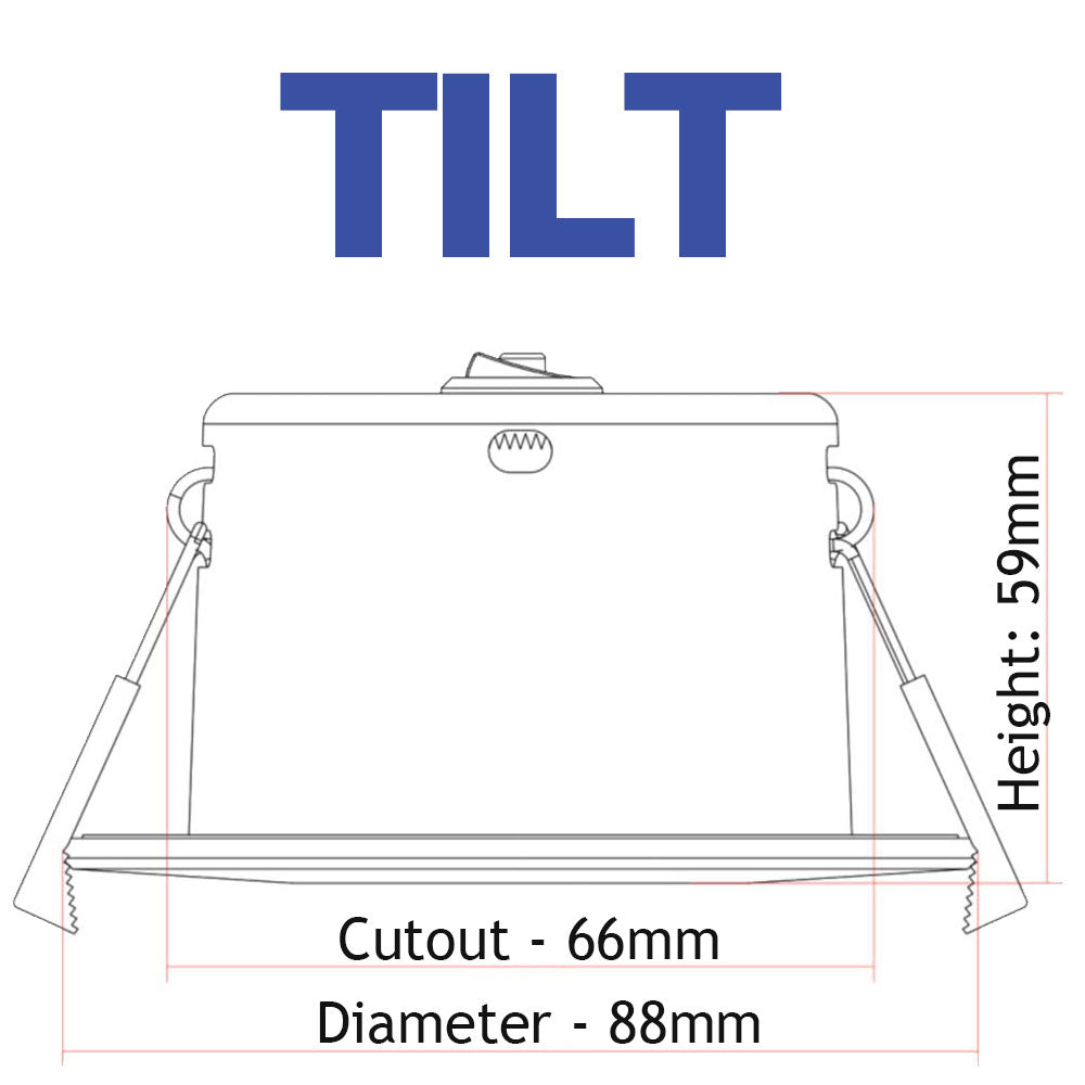 Knightsbridge SpektroLED 230V LED CCT Adjustable Tilt Angle Spotlight Downlight