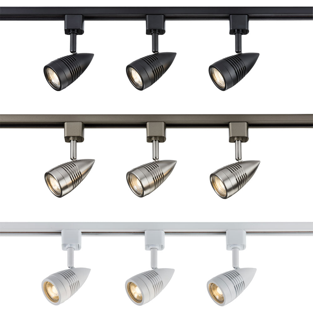 Knightsbridge 1 Meter 3 Spotlight GU10 Adjustable Track Light Kit Single Circuit Modern track lighting