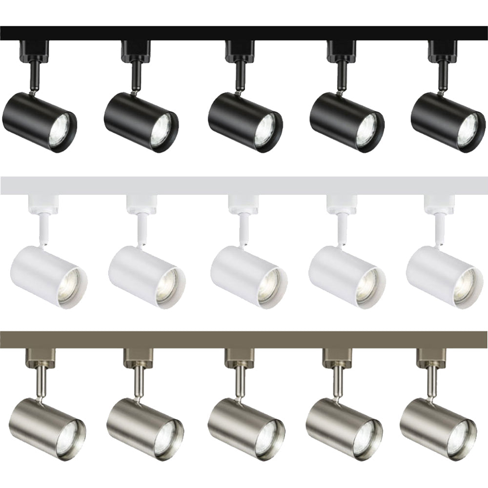 Knightsbridge 1M - 5M 230V GU10 Single Circuit Track Spotlight Fitting