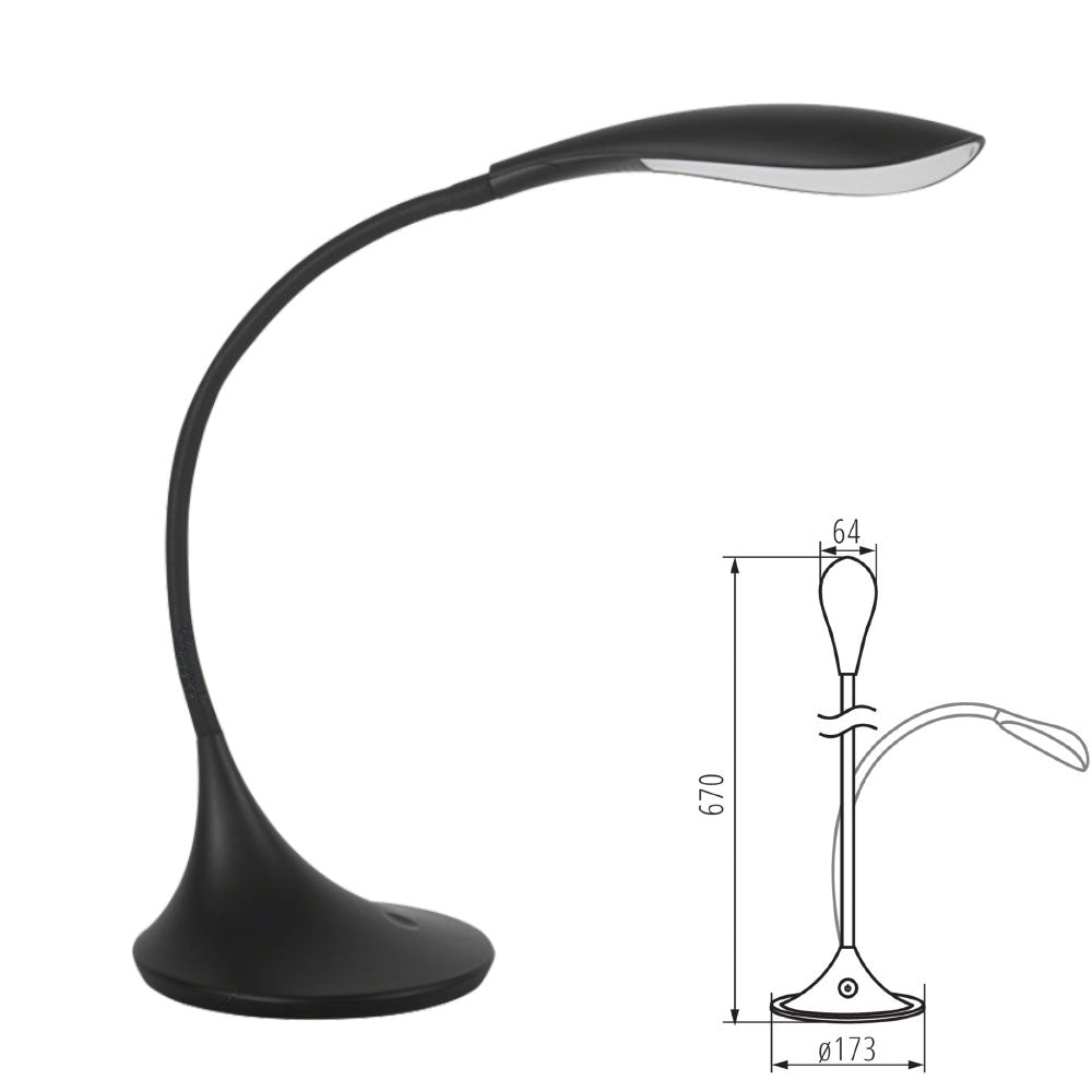 Kanlux FRANCO 7W LED 3000K Desk Table Lamp Adjustable Brightness Flexible Arm