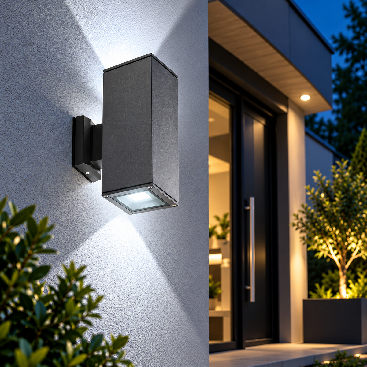 Kanlux LART Up Down Outdoor Wall Light 2x E27 IP54 Anthracite Aluminium