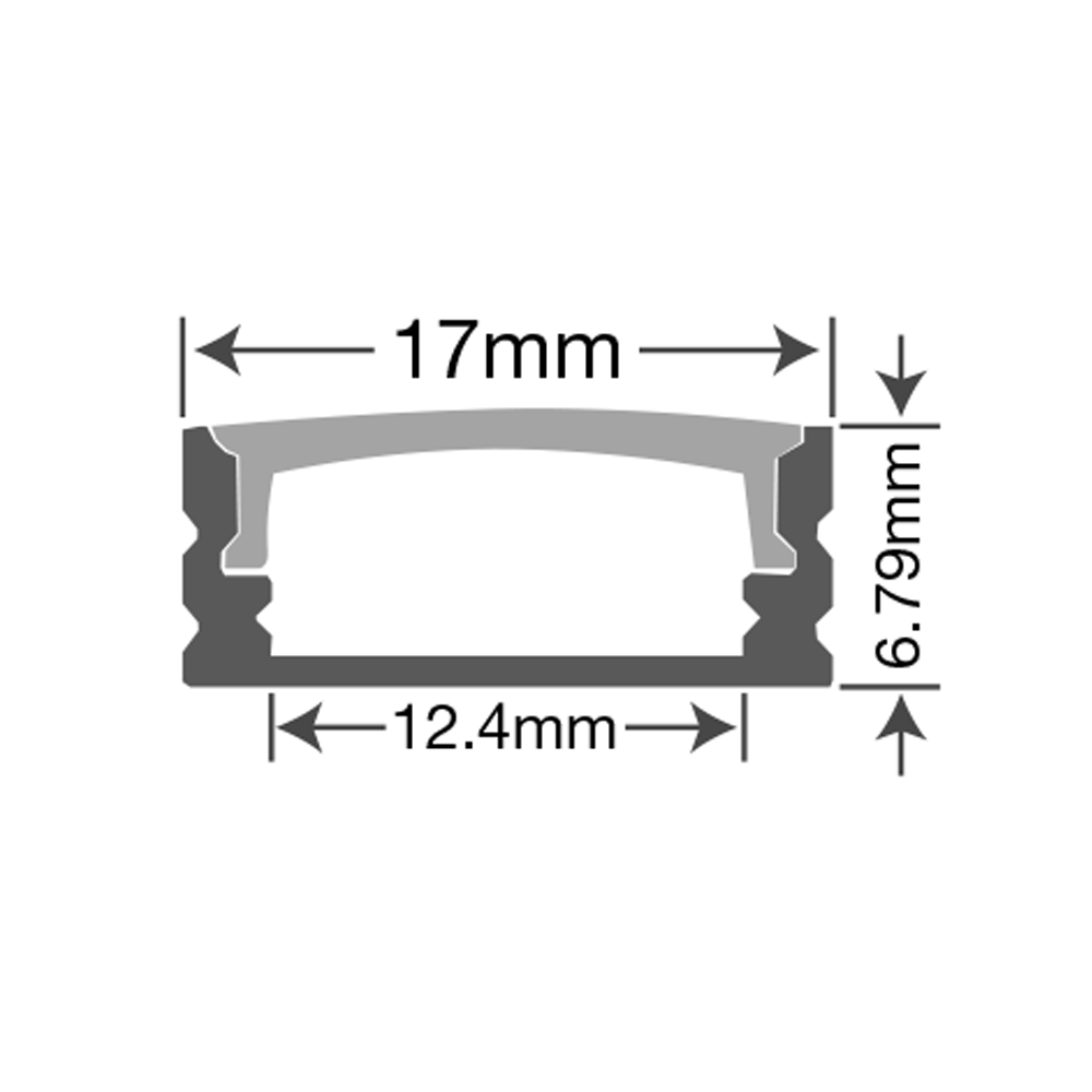 Premium Aluminum LED Surface Mounted Profile 1M LED Strip Tape Mounting kit