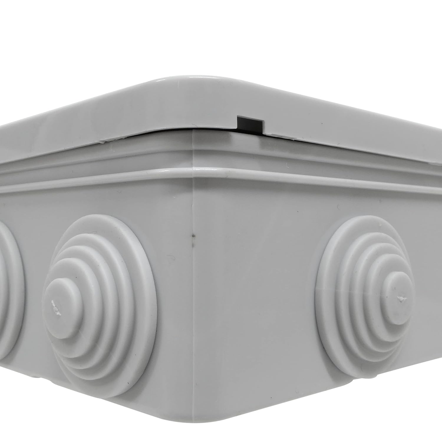 ESR SO80 80mm x 80mm x 40mm IP44 Electrical Junction Box with Grommets Outdoor Exterior Wiring Cable Connection CCTV