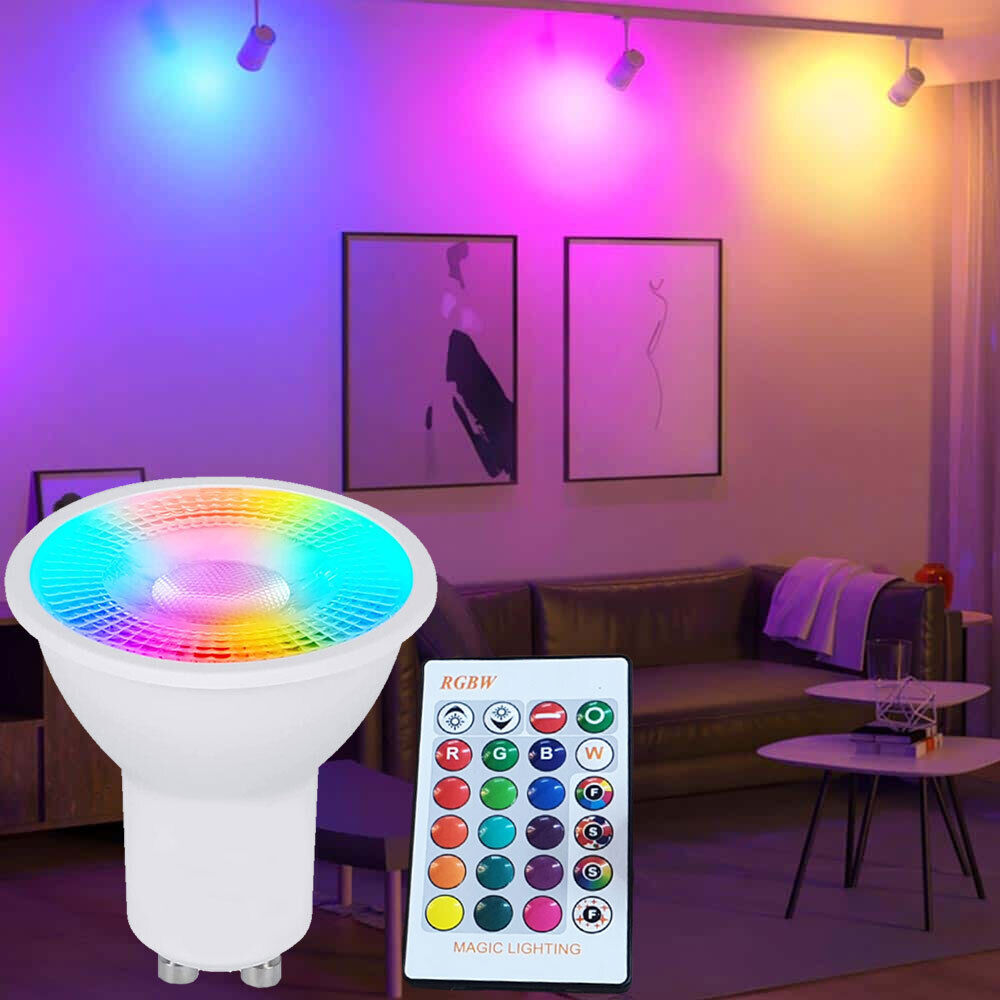 5W GU10 LED RGB RGBW Remote Control Mood Colour Changing Light Bulb