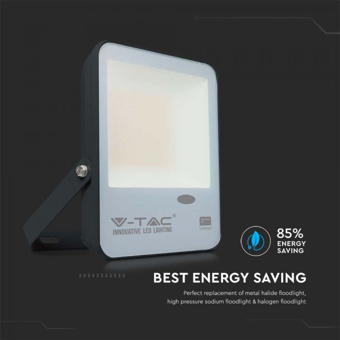 V-TAC VT-37 30W LED Floodlight with Photocell Sensor – Samsung Chip 6500K IP65 Black