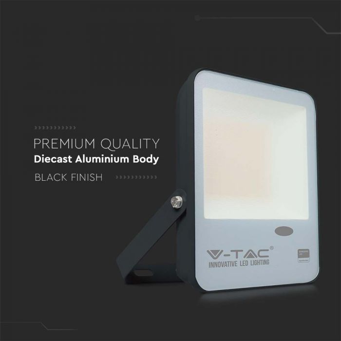 V-TAC VT-37 30W LED Floodlight with Photocell Sensor – Samsung Chip 6500K IP65 Black
