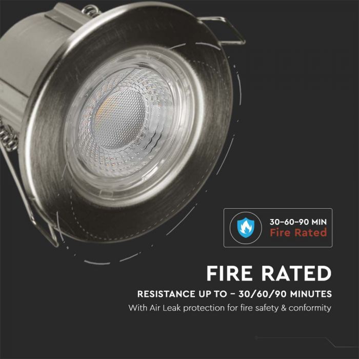 V-TAC VT-885 5W Fire-Rated Spotlight Fitting Samsung Chip 6400K Dimmable IP65