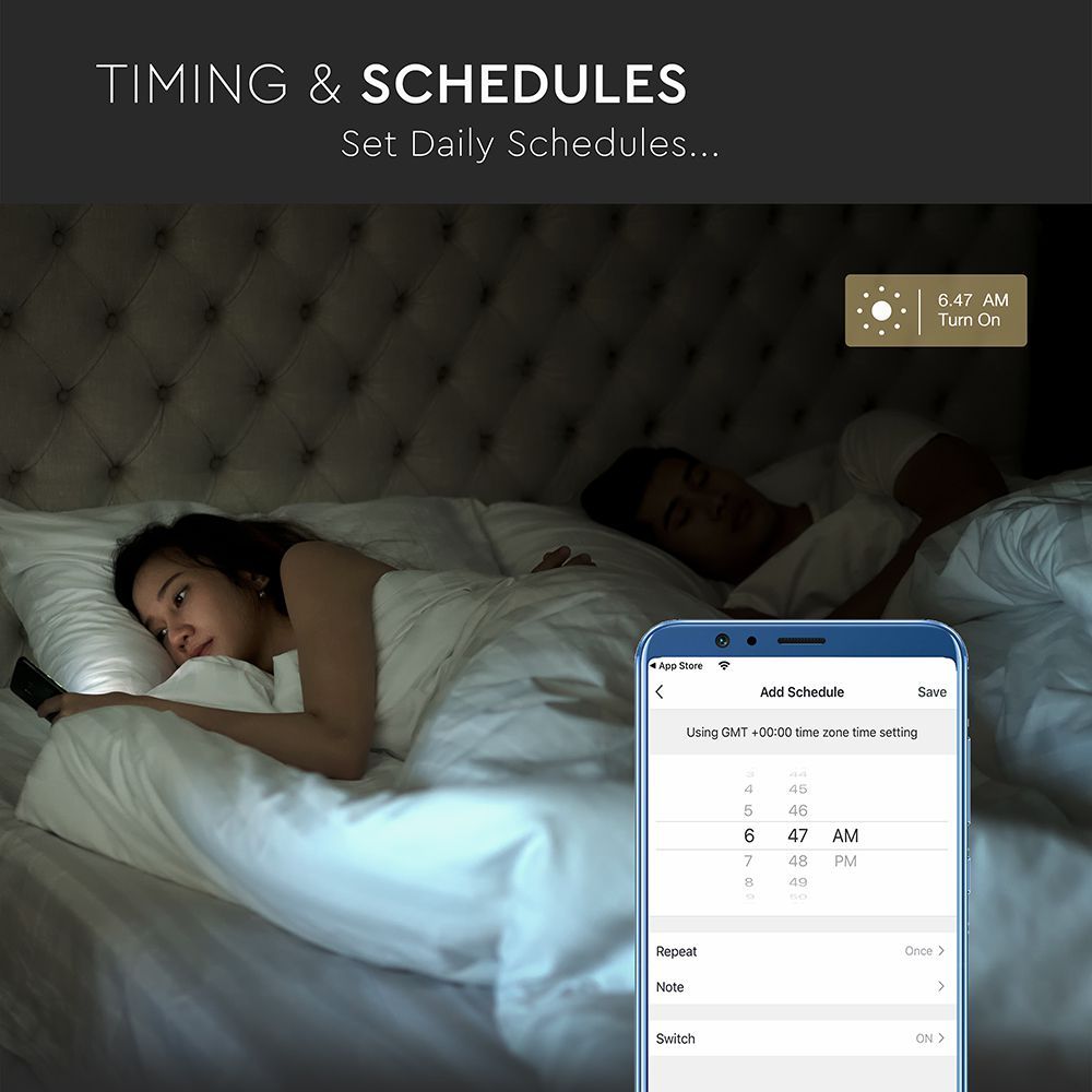 V-TAC VT-5050 RGB + CCT 3-in-1 LED Strip Light Kit 5M WiFi Smart App Control Compatible with Alexa & Google Assistant Dimmable IP65 Waterproof Plug & Play