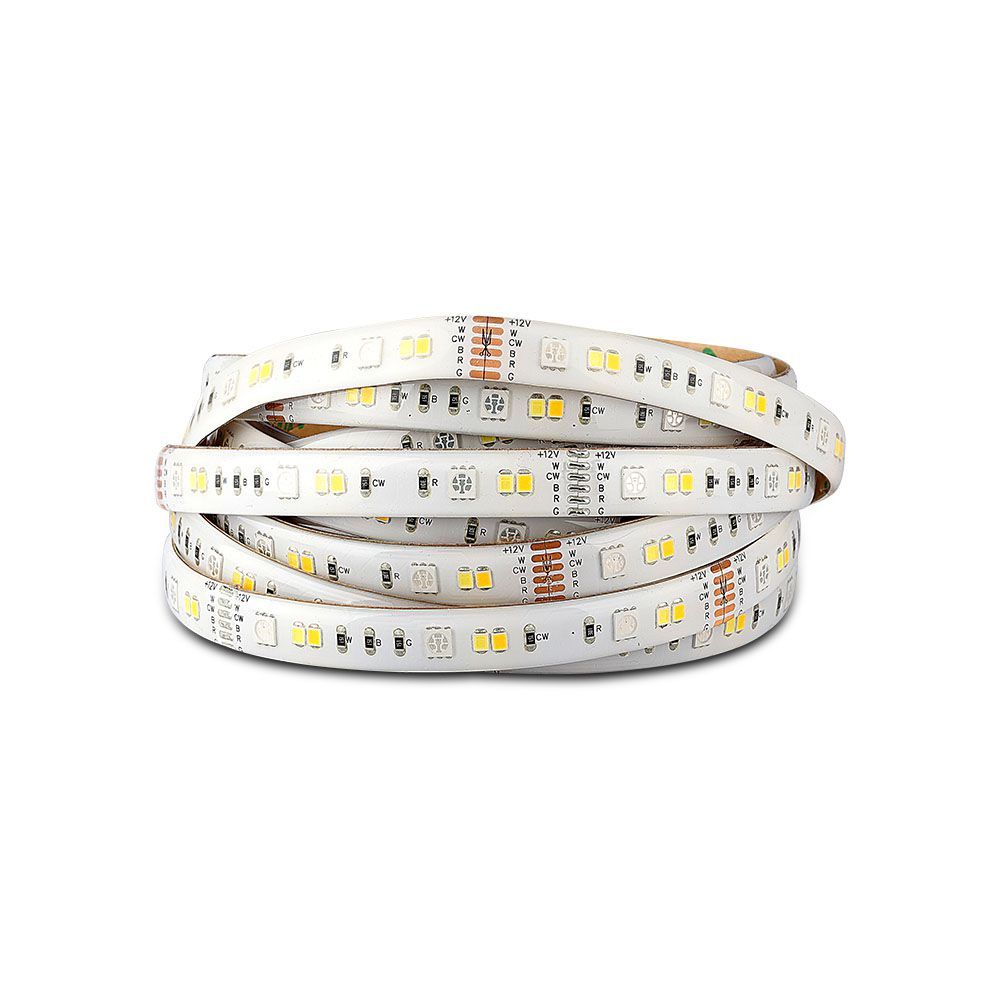 V-TAC VT-5050 RGB + CCT 3-in-1 LED Strip Light Kit 5M WiFi Smart App Control Compatible with Alexa & Google Assistant Dimmable IP65 Waterproof Plug & Play