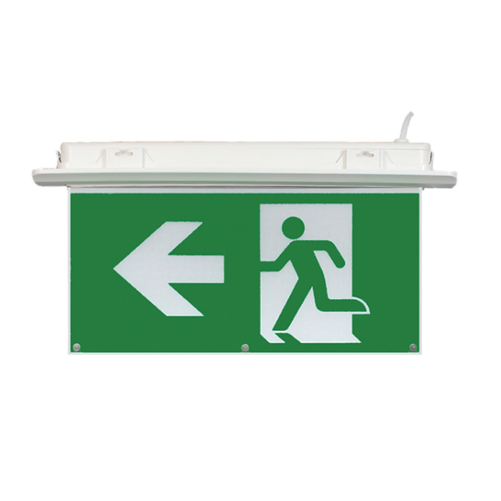 LED Emergency Lighting Exit Sign Bulkhead Maintained Non-Maintained Twinspot