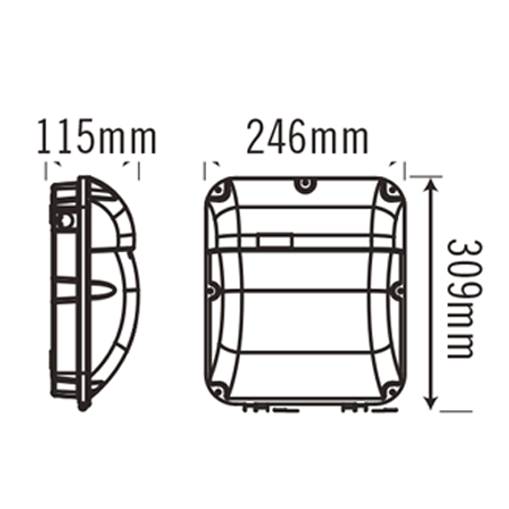 30W IP65 Slim LED Wallpack CCT Photocell Outdoor Security Bulkhead